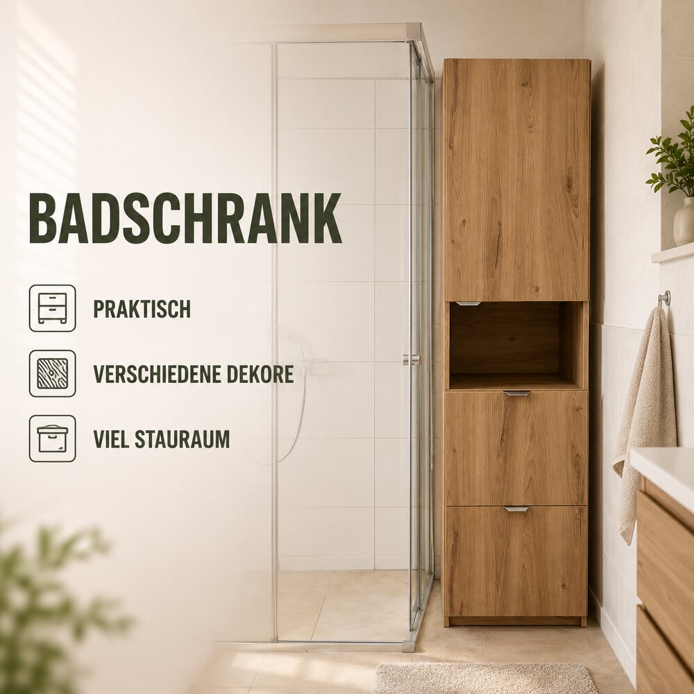 Badhochschrank mit viel Stauraum