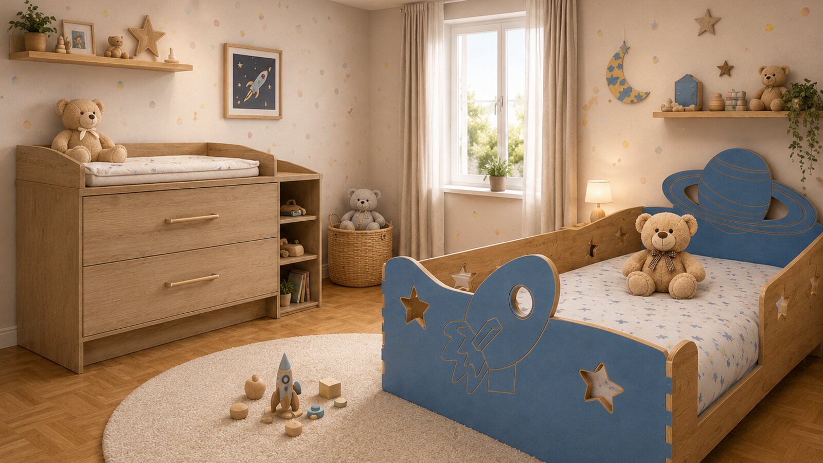Kinderzimmermöbel aus Massivholz