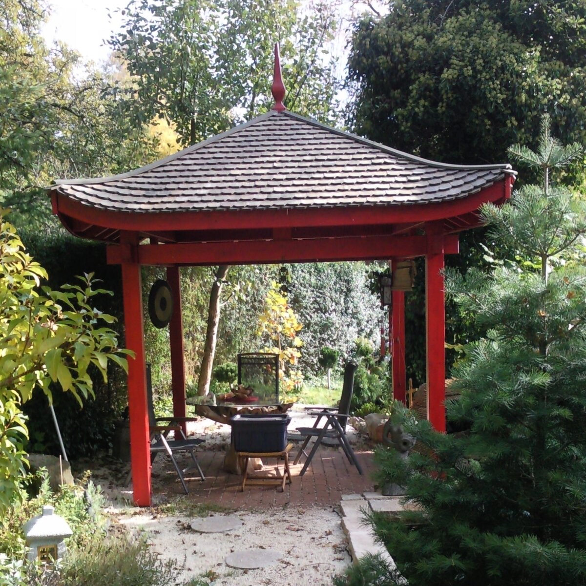 japanischer pavillion glück garten