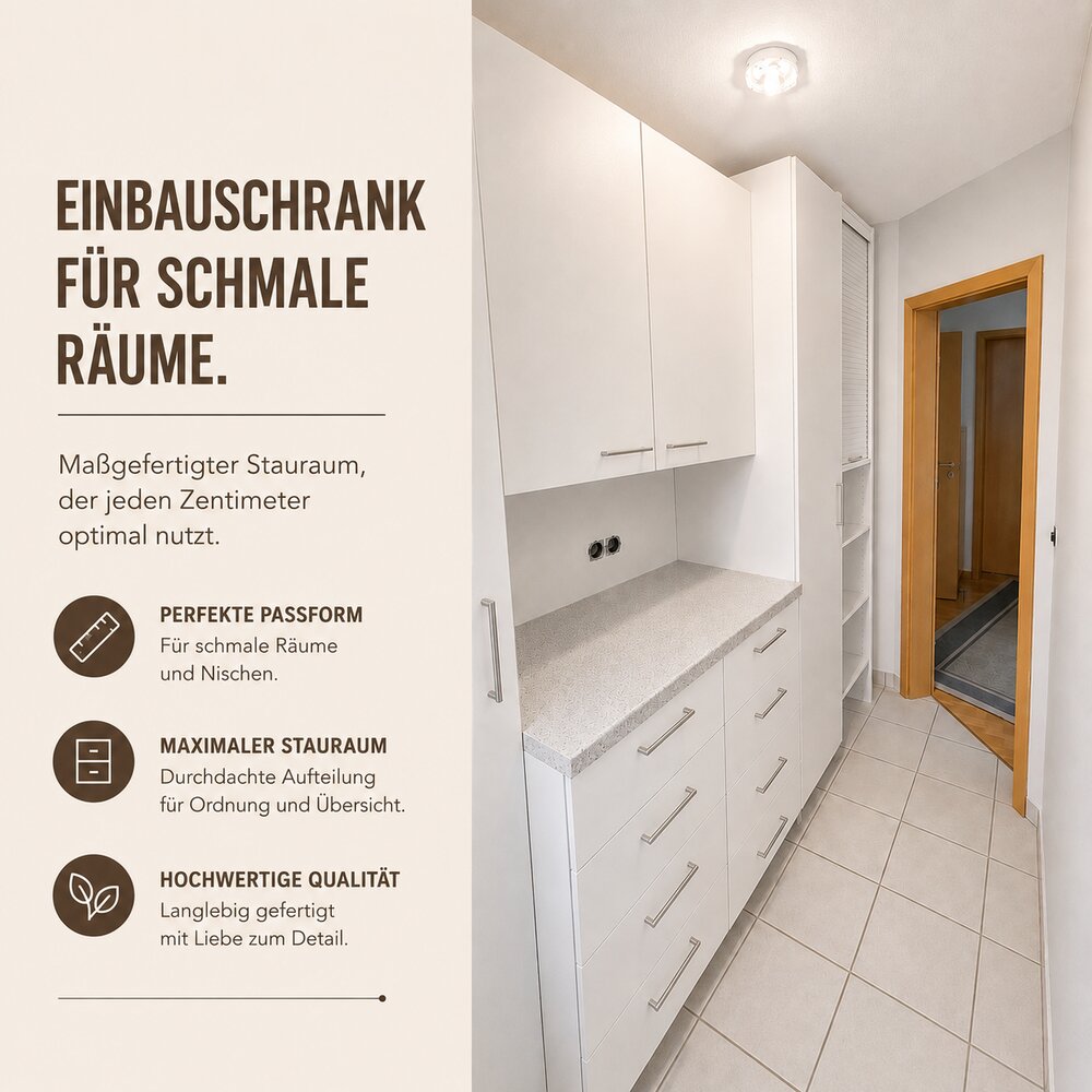 Einbauschrank für schmale Räume